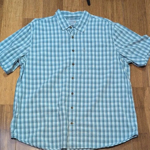 Carhartt Blue and White Casual Button Down Shirt Men's Size 3XL - Picture 7 of 11